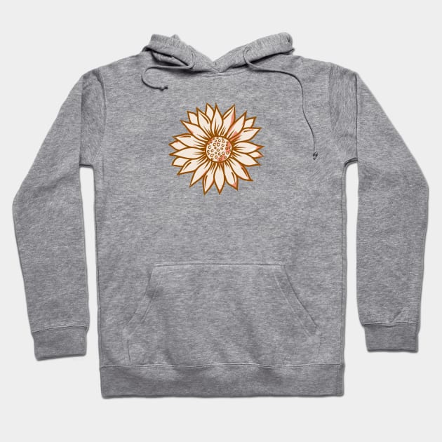 Pink + Cream Sunflowers Hoodie by latheandquill